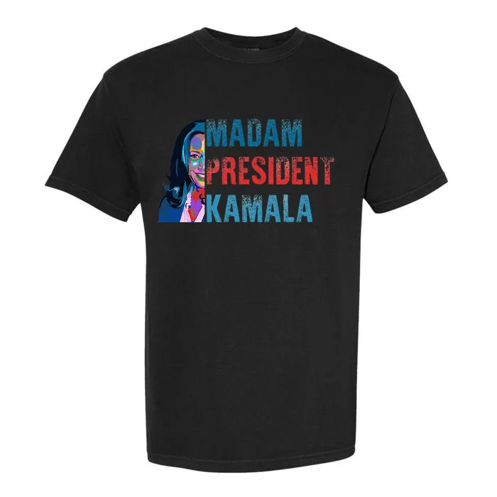 Madam Kamala President Harris Garment-Dyed Heavyweight T-Shirt