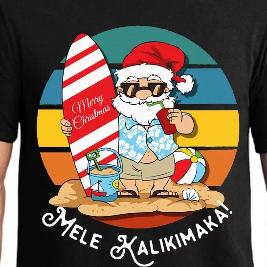 Mele Kalikimaka Retro Hawaiian Christmas In July Pajama Set