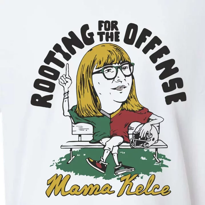 Mama Kelce Rooting For The Offense Sueded Cloud Jersey T-Shirt