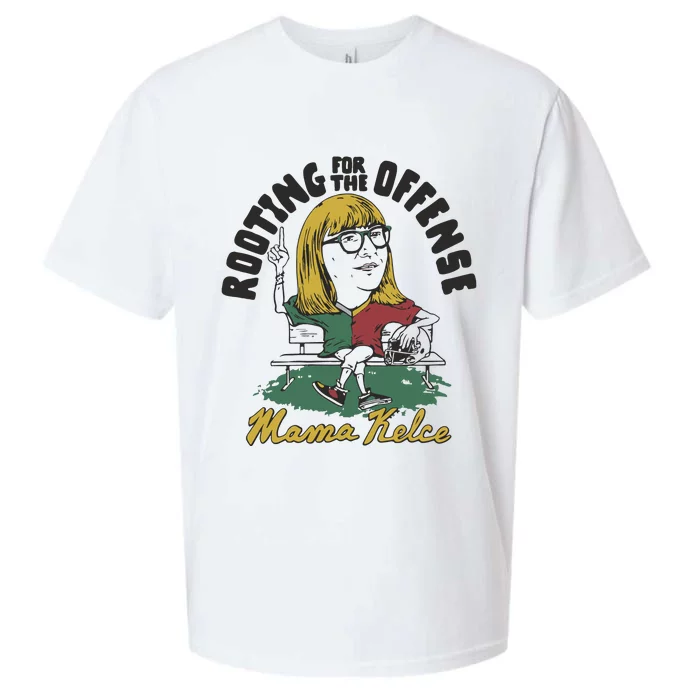 Mama Kelce Rooting For The Offense Sueded Cloud Jersey T-Shirt