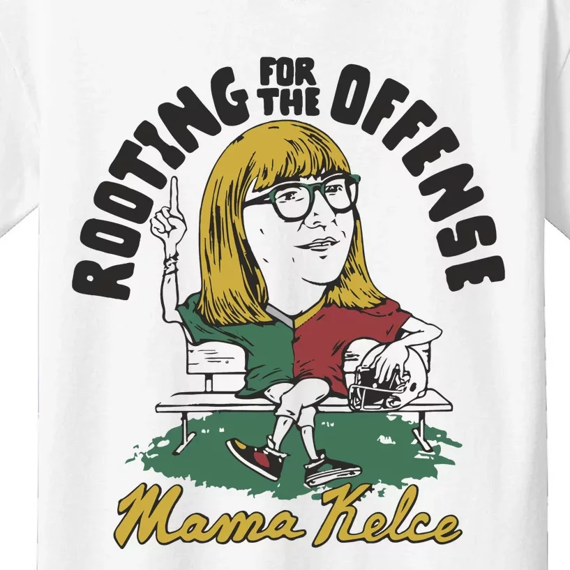 Mama Kelce Rooting For The Offense Kids T-Shirt