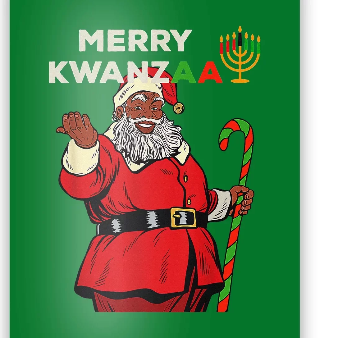 Merry Kwanzaa Santa Black Christmas African American Pride Poster