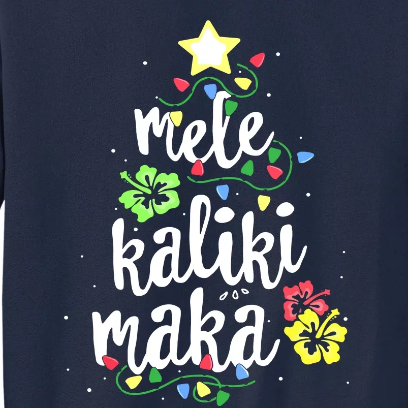 Mele Kalikimaka Shirt For Women Hawaiian Hawaii Christmas Tall Sweatshirt