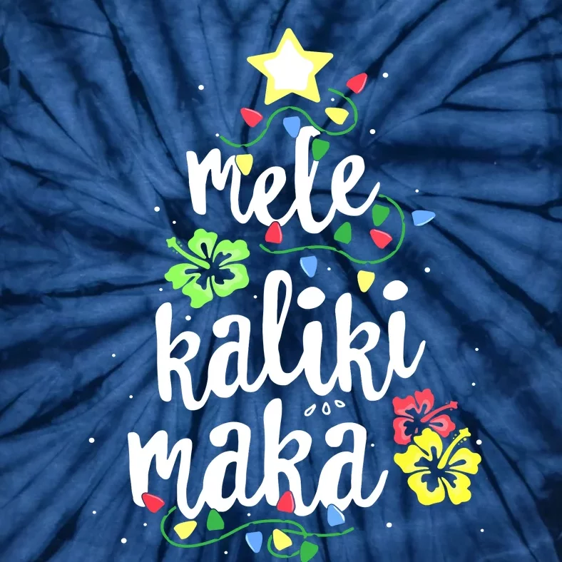 Mele Kalikimaka Shirt For Women Hawaiian Hawaii Christmas Tie-Dye T-Shirt