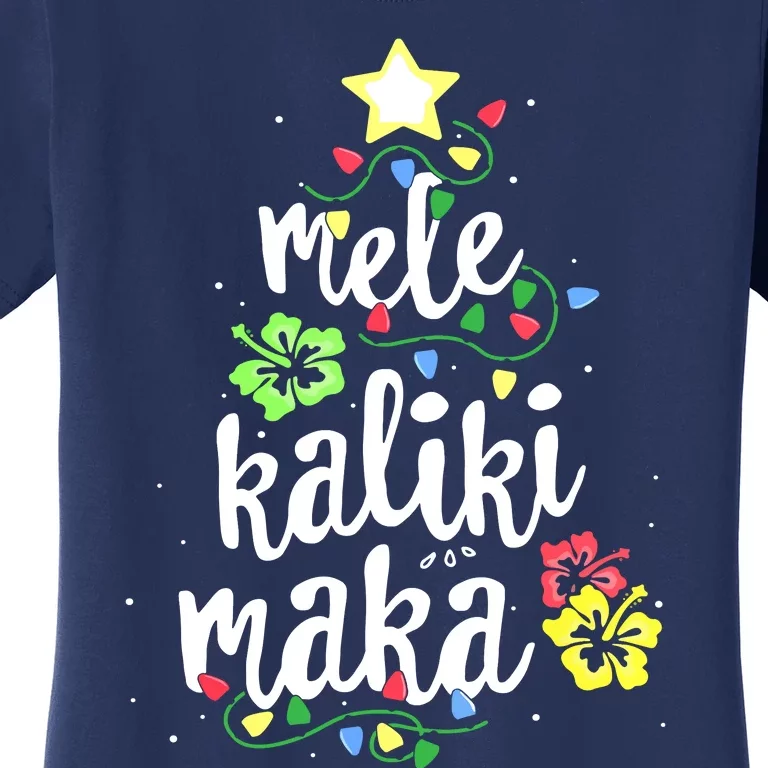 Mele Kalikimaka Shirt For Women Hawaiian Hawaii Christmas Women's T-Shirt