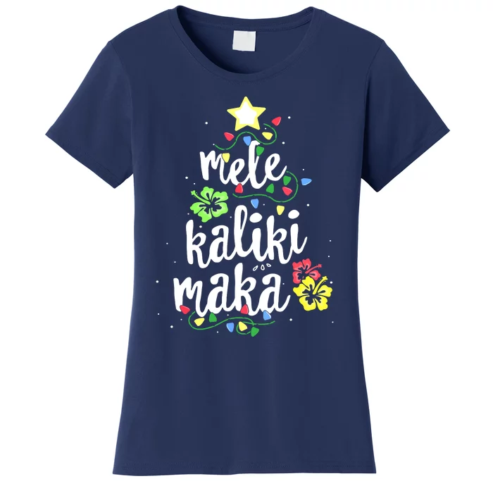 Mele Kalikimaka Shirt For Women Hawaiian Hawaii Christmas Women's T-Shirt