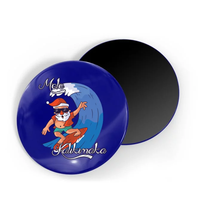 Mele Kalikimaka Surfing Papa Mele Father Christmas Cute Gift Magnet