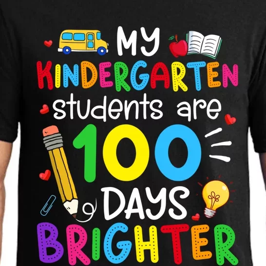 My Kindergarten Students Are 100 Days Brighter 100th Day Cool Gift Pajama Set