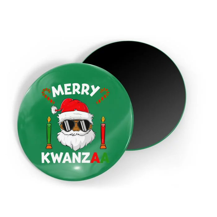 Merry Kwanzaa Santa Black Christmas African American Magnet