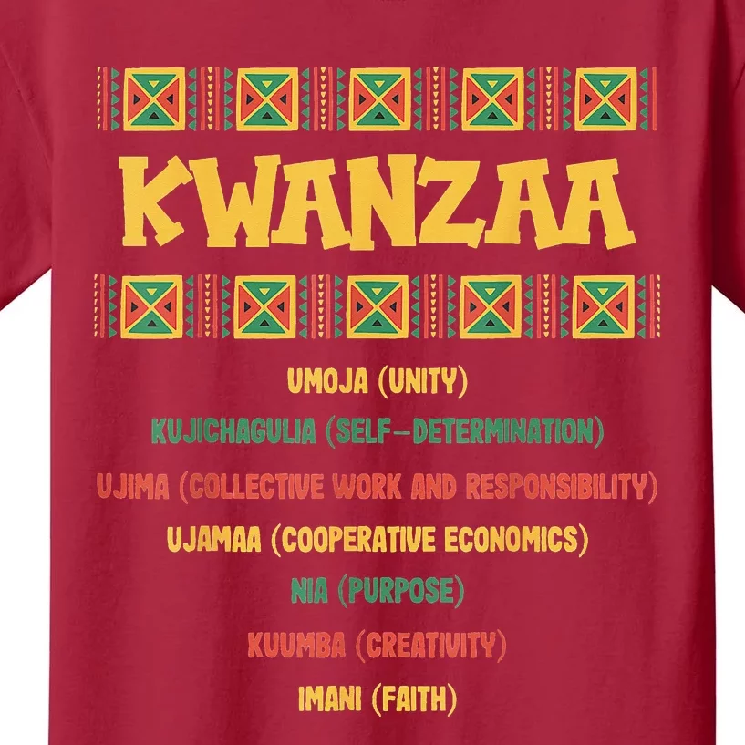 Merry Kwanzaa Santa Black Christmas African American Pride Kids T-Shirt