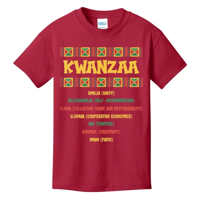 Merry Kwanzaa Santa Black Christmas African American Pride Kids T-Shirt