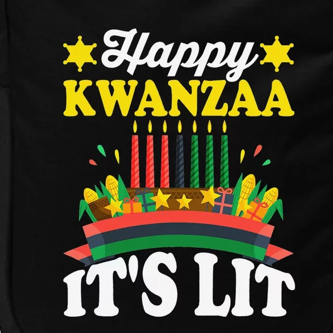 Happy Kwanzaa It's Lit African American Impact Tech Backpack