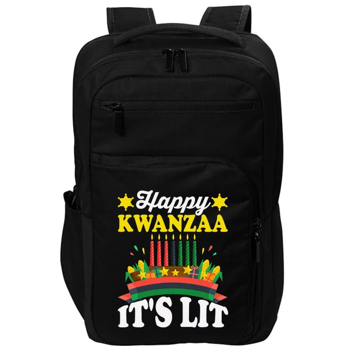 Happy Kwanzaa It's Lit African American Impact Tech Backpack