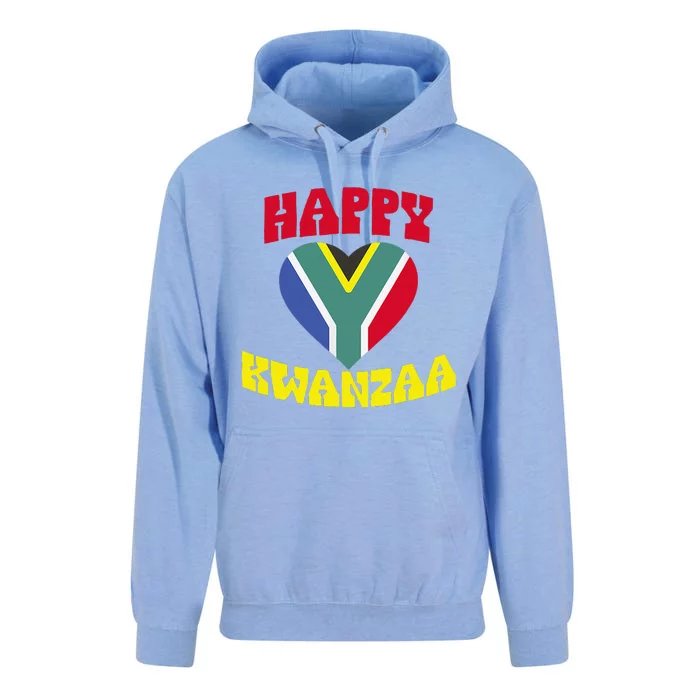 Happy Kwanzaa Heart Africa Flag Black Heritage Cool Unisex Surf Hoodie