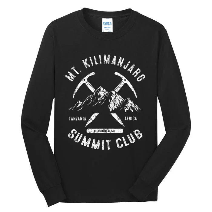 Mount Kilimanjaro Summit Club I Climbed Mt Kilimanjaro Tall Long Sleeve T-Shirt