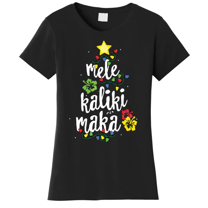 Mele Kalikimaka Shirts For Women Hawaiian Hawaii Christmas Women's T-Shirt