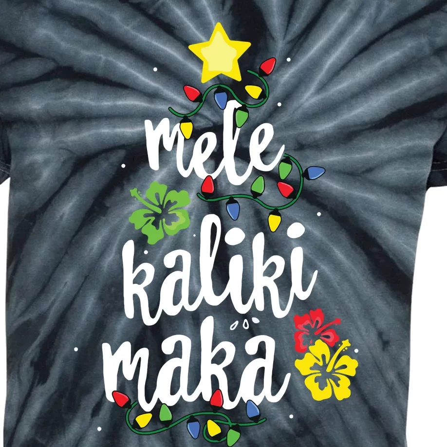 Mele Kalikimaka Shirts For Women Hawaiian Hawaii Christmas Kids Tie-Dye T-Shirt