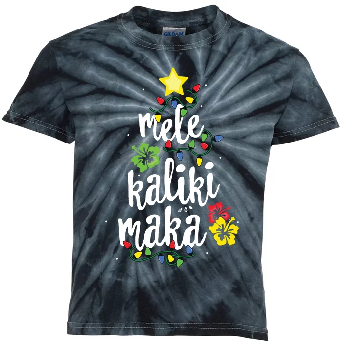 Mele Kalikimaka Shirts For Women Hawaiian Hawaii Christmas Kids Tie-Dye T-Shirt