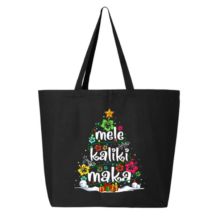 Mele Kalikimaka Tropical Christmas Hawaiian Santa Xmas Tree 25L Jumbo Tote