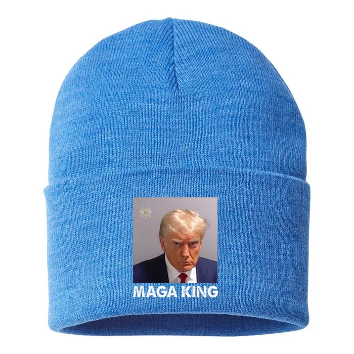 MAGA King Trump Never Surrender Sustainable Knit Beanie