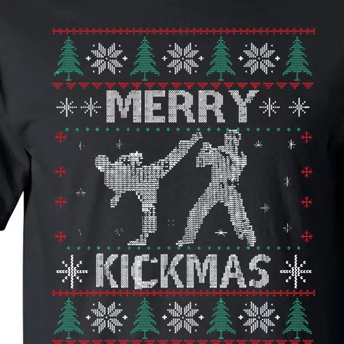 Merry Kickmas Taekwondo Christmas Ugly Sweater Xmas Funny Tall T-Shirt