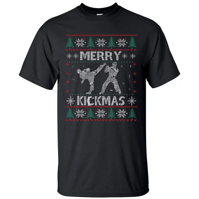 Merry Kickmas Taekwondo Christmas Ugly Sweater Xmas Funny Tall T-Shirt