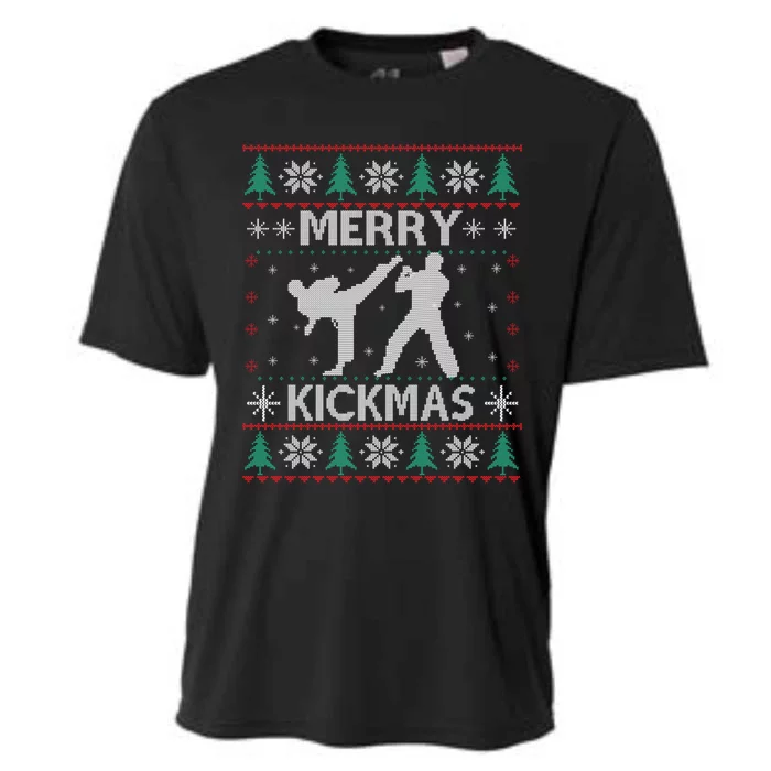 Merry Kickmas Taekwondo Christmas Ugly Sweater Xmas Funny Gift Cooling Performance Crew T-Shirt