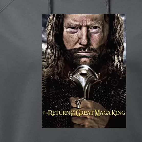 Ultra Maga Maga King The Great Maga King Performance Fleece Hoodie