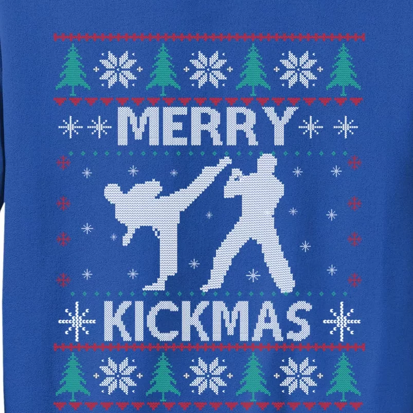 Merry Kickmas Taekwondo Christmas Ugly Sweater Xmas Funny Gift Tall Sweatshirt