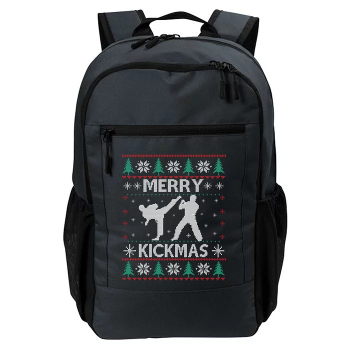 Merry Kickmas Taekwondo Christmas Ugly Sweater Xmas Funny Gift Daily Commute Backpack