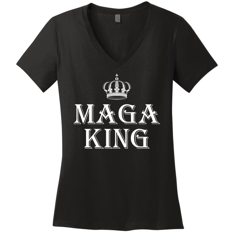 Maga King The Great Maga King Ultra Maga Trump 2024 Women's V-Neck T-Shirt