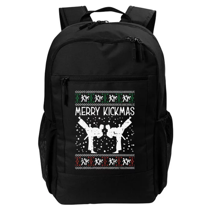 Merry Kickmas Ugly Christmas Karate Jiu Jitsu Martial Gift Daily Commute Backpack