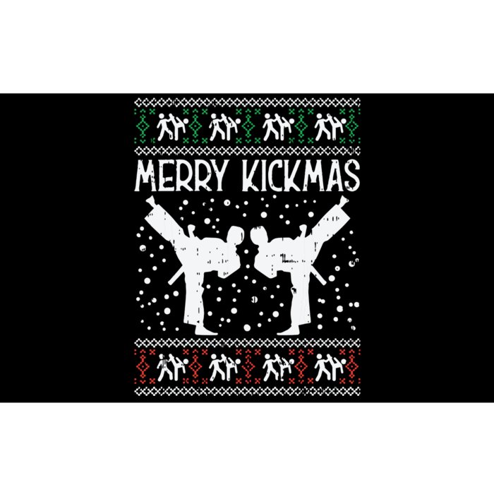 Merry Kickmas Ugly Christmas Karate Jiu Jitsu Martial Gift Bumper Sticker