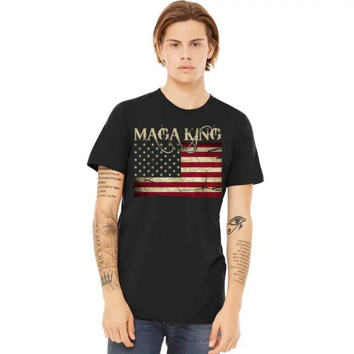 Maga King United States Vintage Flag Premium T-Shirt