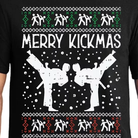 Merry Kickmas Ugly Christmas Karate Jiu Jitsu Martial Gift Pajama Set