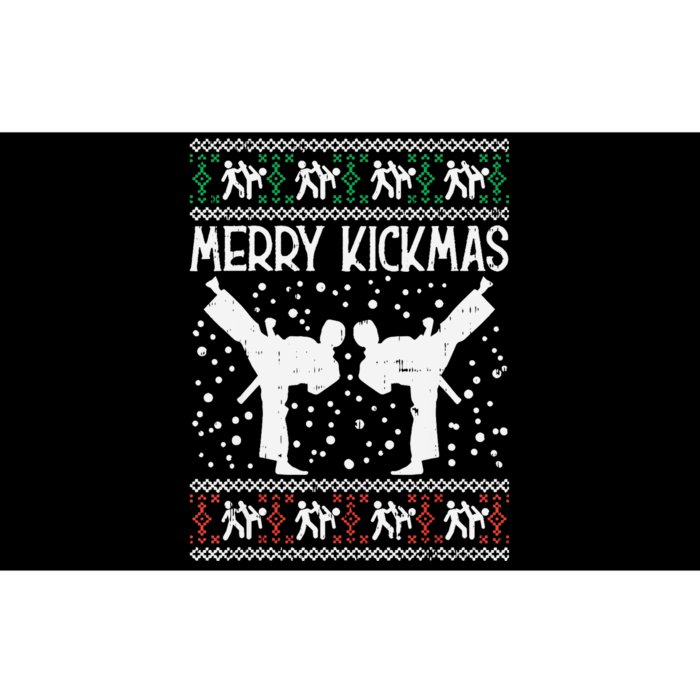 Merry Kickmas Ugly Christmas Karate Jiu Jitsu Martial Bumper Sticker