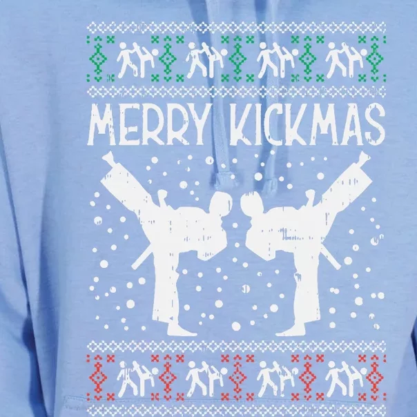 Merry Kickmas Ugly Christmas Karate Jiu Jitsu Martial Gift Unisex Surf Hoodie