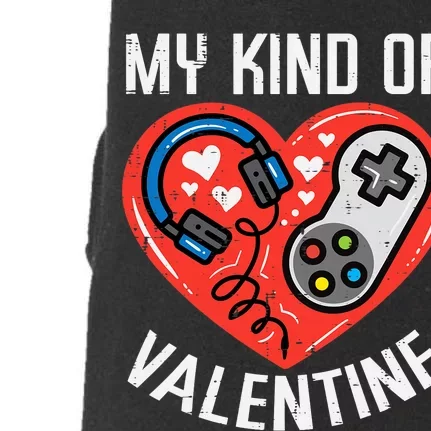 My Kind Valentine Gamer Valentines Day Gaming Doggie 3-End Fleece Hoodie