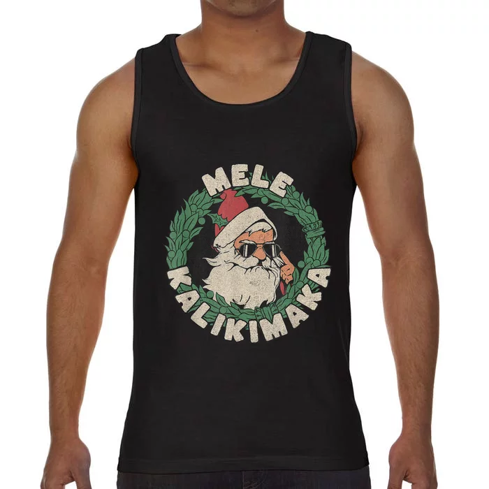 Mele Kalikimaka With Santa Comfort Colors® Tank Top