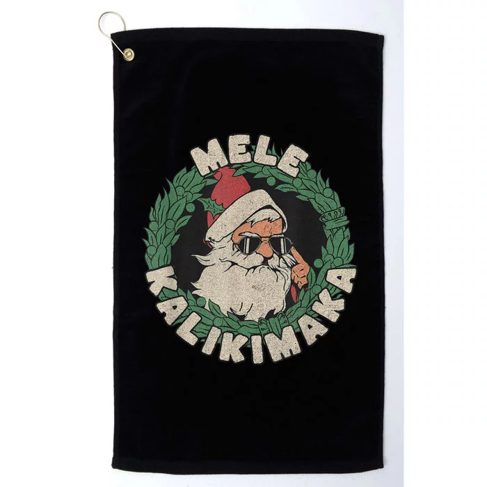 Mele Kalikimaka With Santa Platinum Collection Golf Towel