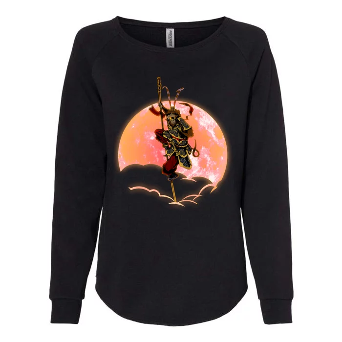 Monkey King Warrior Sun Wukong Womens California Wash Sweatshirt