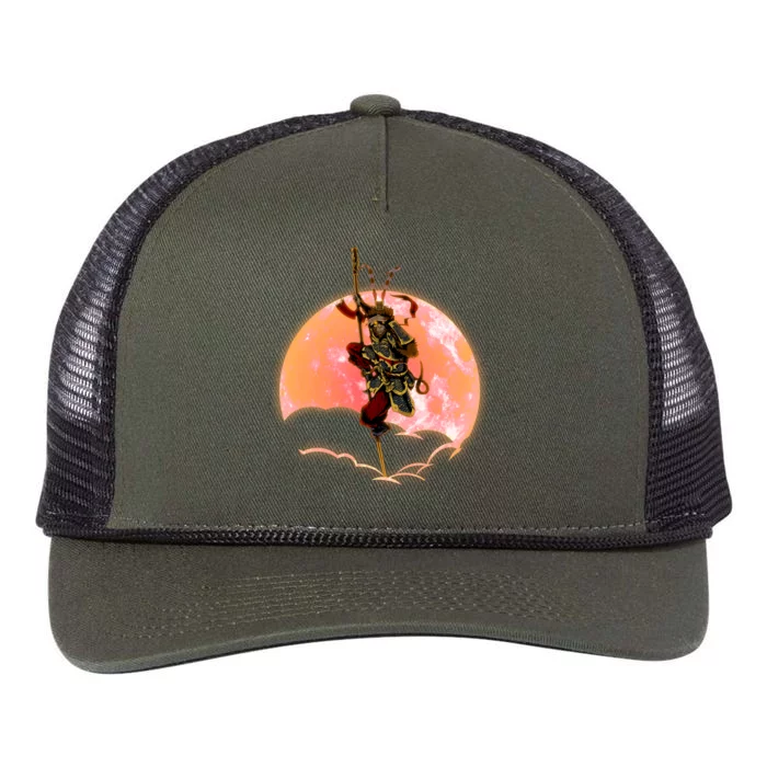 Monkey King Warrior Sun Wukong Retro Rope Trucker Hat Cap