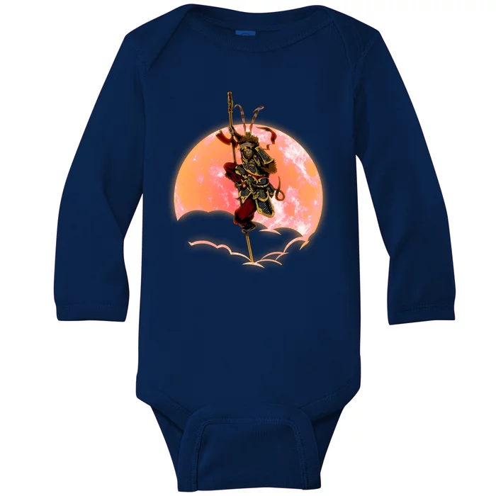 Monkey King Warrior Sun Wukong Baby Long Sleeve Bodysuit