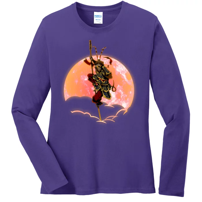 Monkey King Warrior Sun Wukong Ladies Long Sleeve Shirt