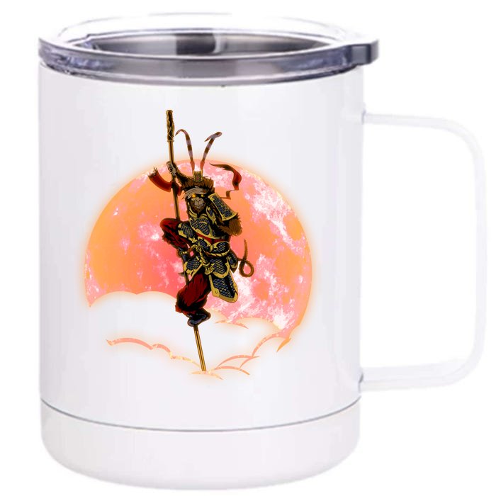 Monkey King Warrior Sun Wukong Front & Back 12oz Stainless Steel Tumbler Cup