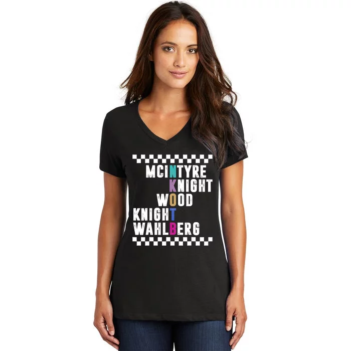 Mcintyre Knight Wood Knight Wahlberg Funny Women's V-Neck T-Shirt