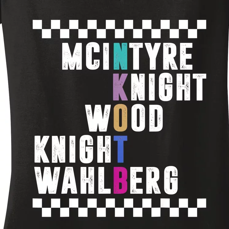 Mcintyre Knight Wood Knight Wahlberg Funny Women's V-Neck T-Shirt