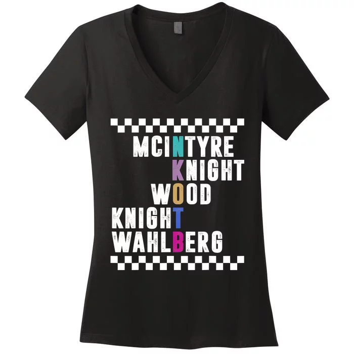 Mcintyre Knight Wood Knight Wahlberg Funny Women's V-Neck T-Shirt