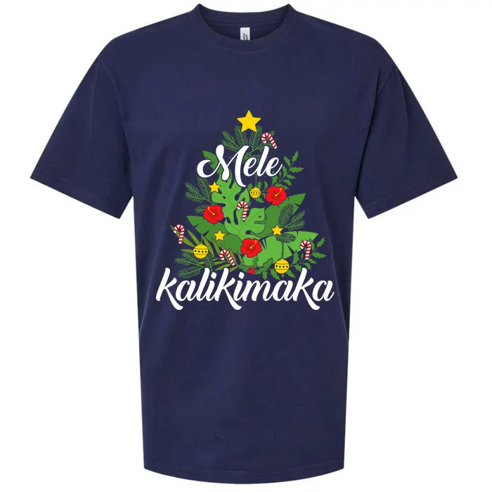 Mele Kalikimaka Xmas Tree For Hawaiian Hawaii Christmas Sueded Cloud Jersey T-Shirt