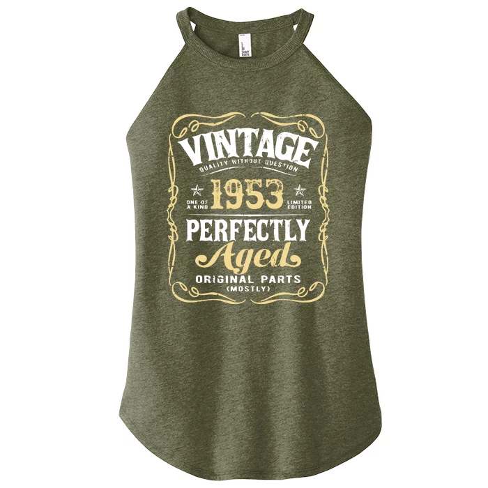 Myth Legend 1953 Birthday Gift For 69 Women’s Perfect Tri Rocker Tank